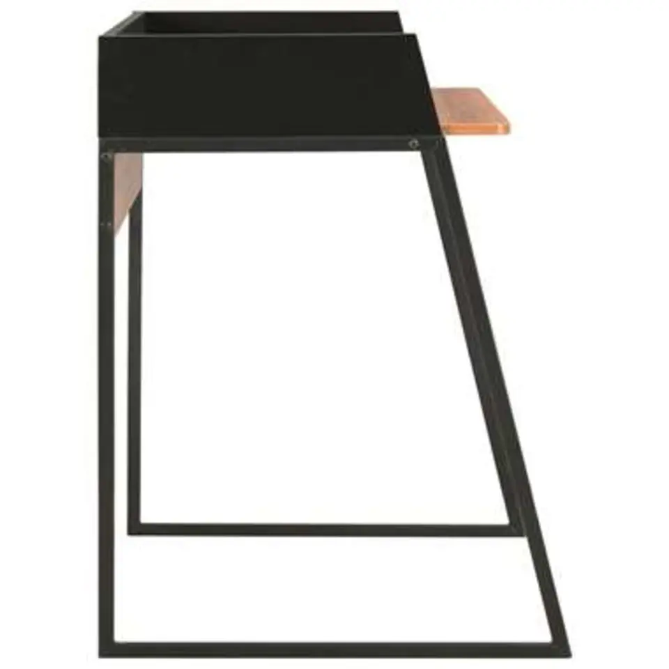 vidaXL - Computertafel - Zwart - Bewerkt hout