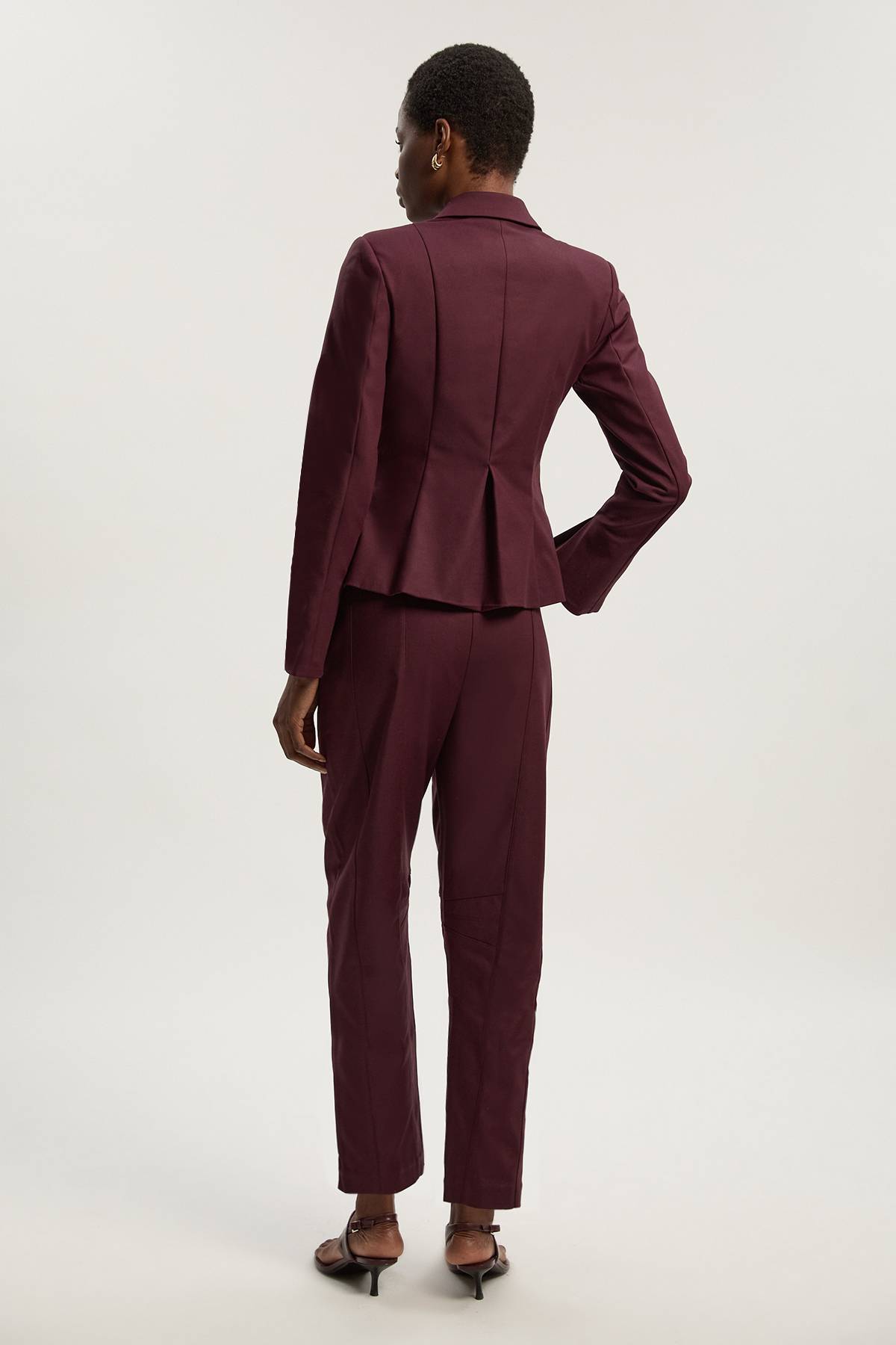 KarenMillen Pantalon Tissé à Jambes Évasées Techno