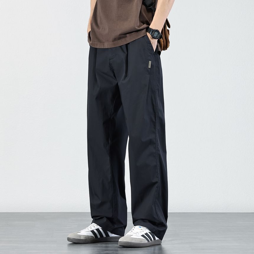 Nataro - Halfhoge effen rechte broek