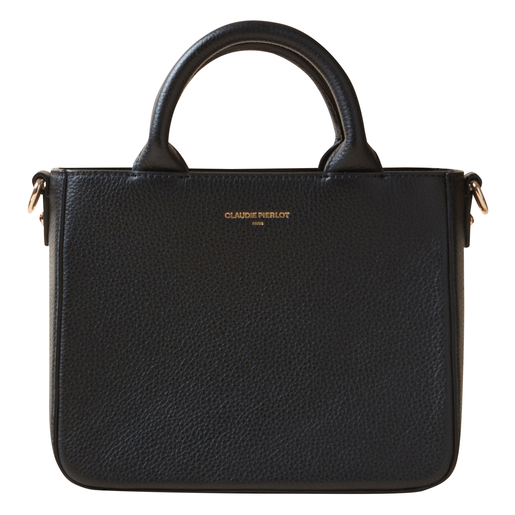 Sac bandoulière en cuir grainé | Noir