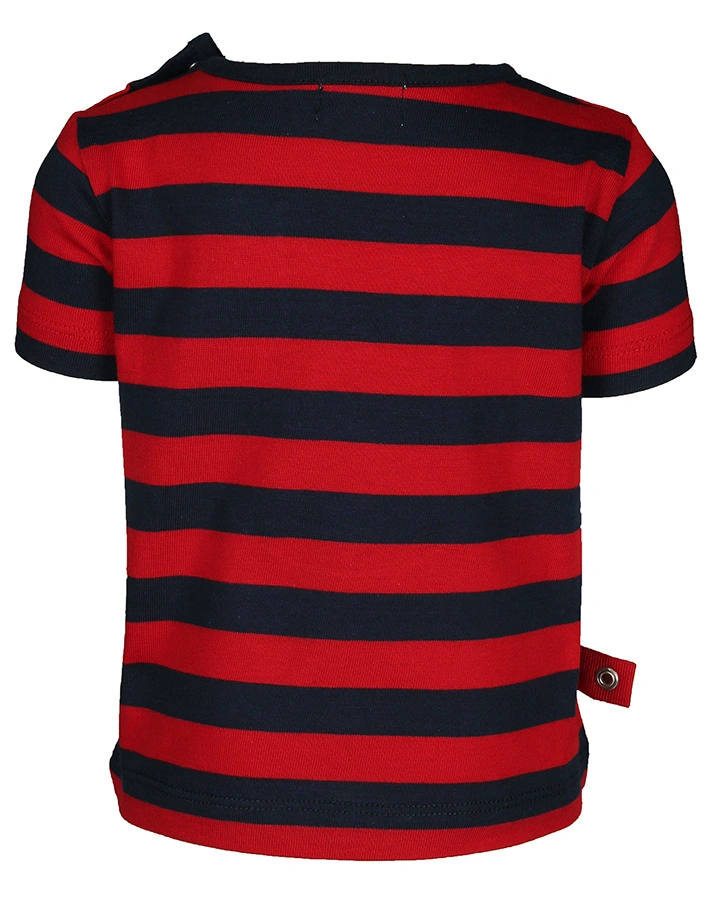 T-Shirt SMILEY gestreift in dunkelblau/rot