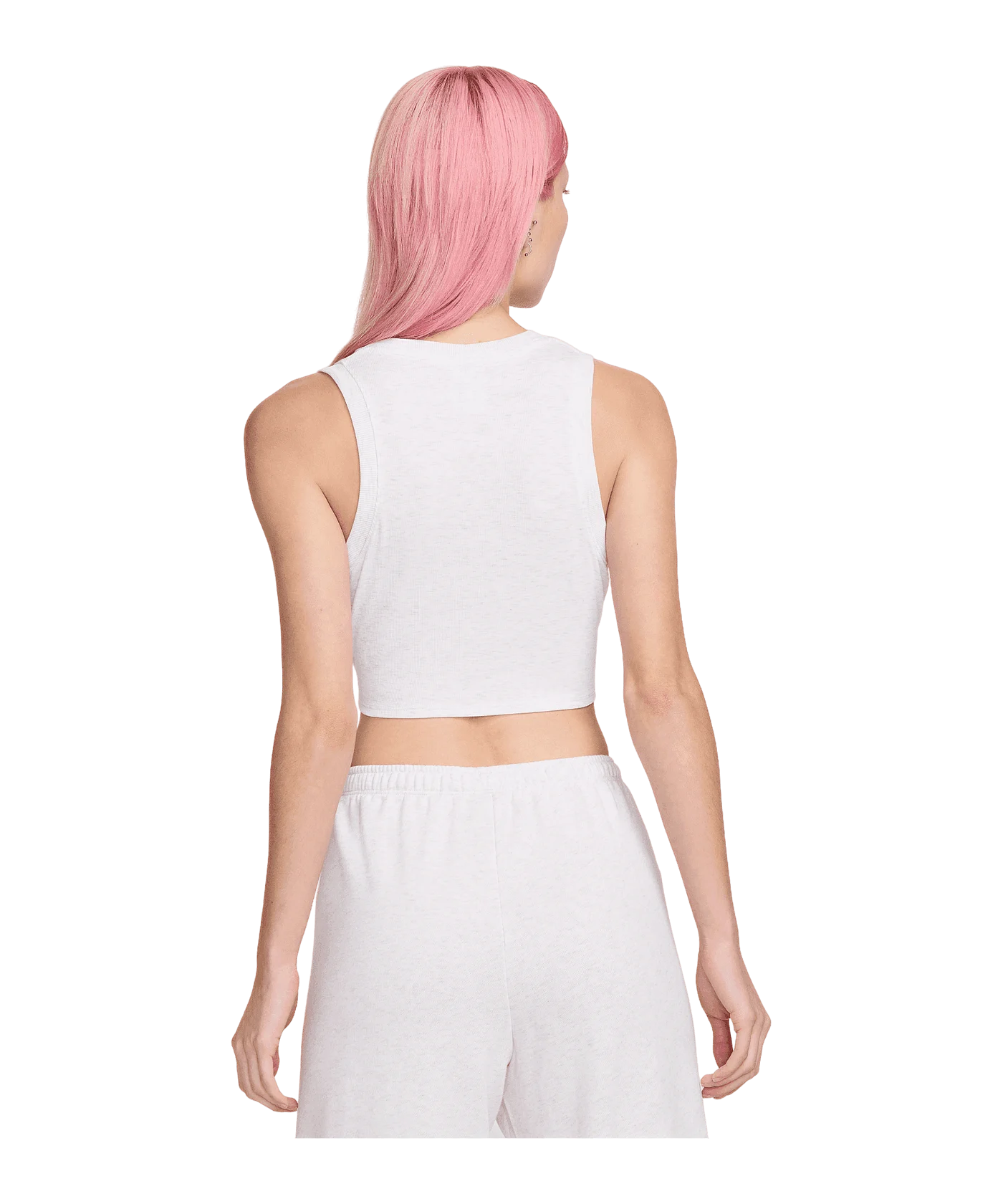 Nike Essential Rib Crop Tanktop Damen Grau F051
