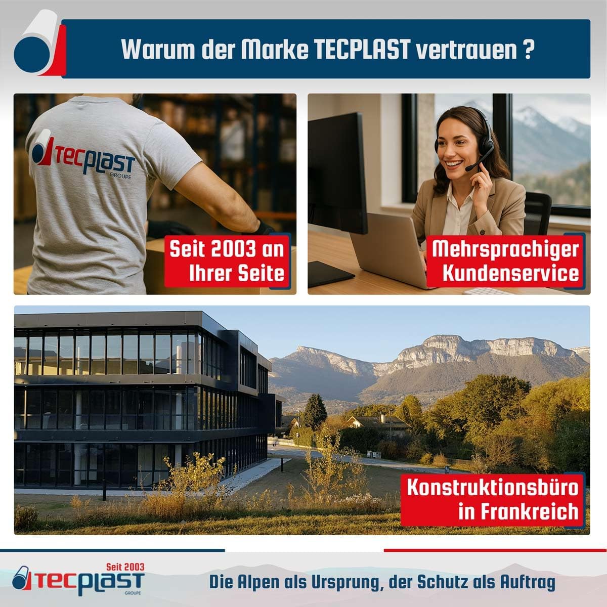 Tecplast Carport-Plane 3x6 m Dunkelbeige - 5 Jahre Garantie LP506CP - wasserdichte Schutzplane aus PVC für Carports