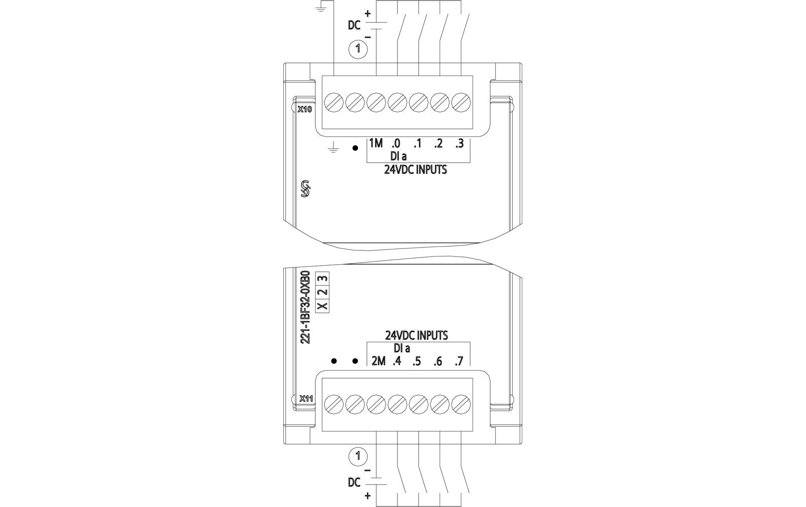 SIMATIC S7-1200 SM 1221, DI 8 x 24 V DC<br>Digitaleingabe Signal Module