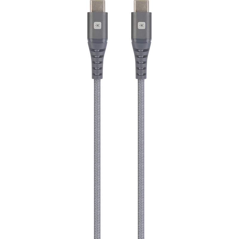 Skross Kabel USB-C - USB-C, space grey, 1.2 m
