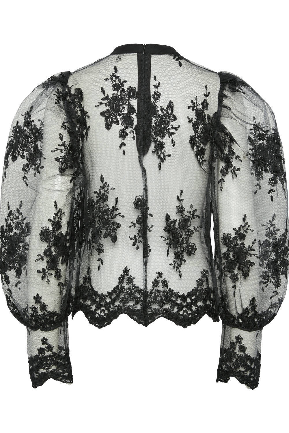 Y.A.S kanten top zwart