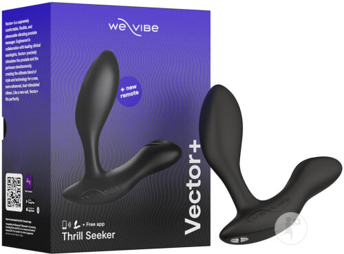 We-Vibe Vector+ Charcoal Black Vibrateur 1 Pièce