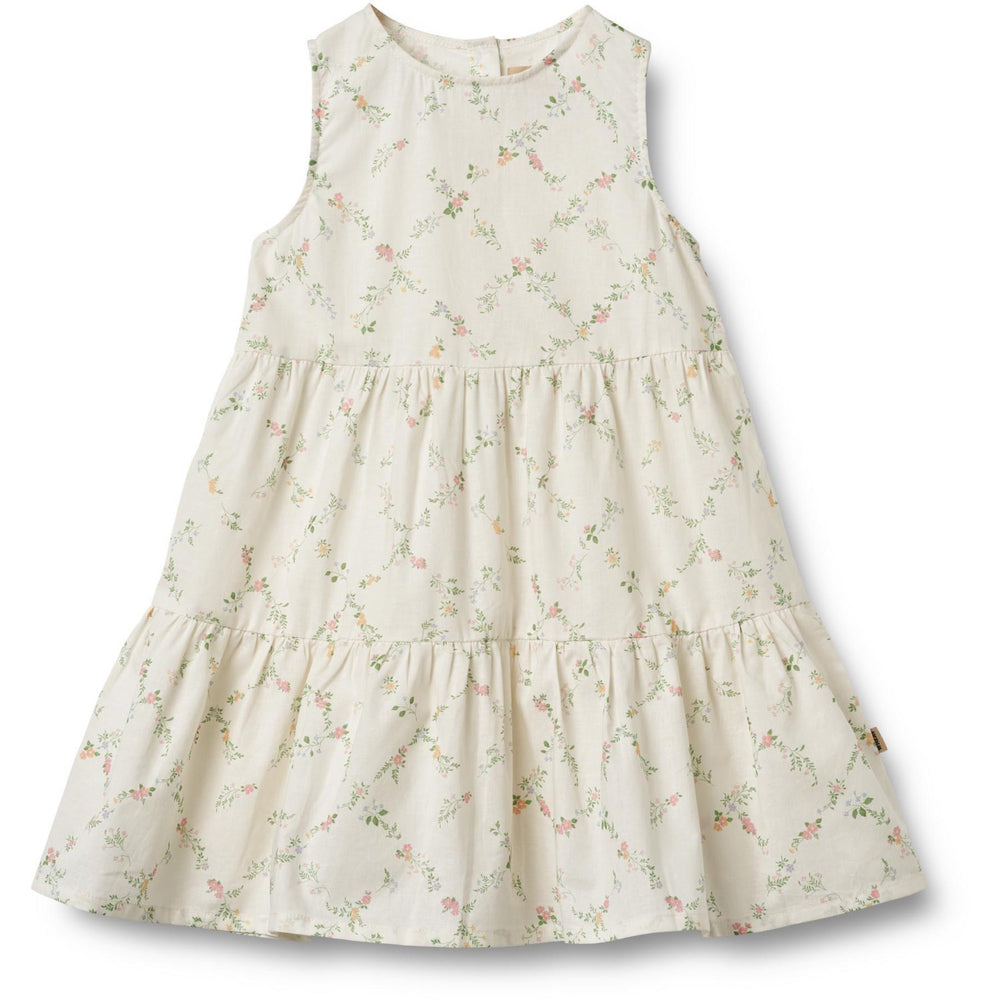 Køb Wheat Ivory Checked Flowers Kjole Luise