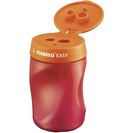 Ergonomischer Dosen-Spitzer für Rechtshänder - STABILO EASYsharpener - 3 in 1 - orange
