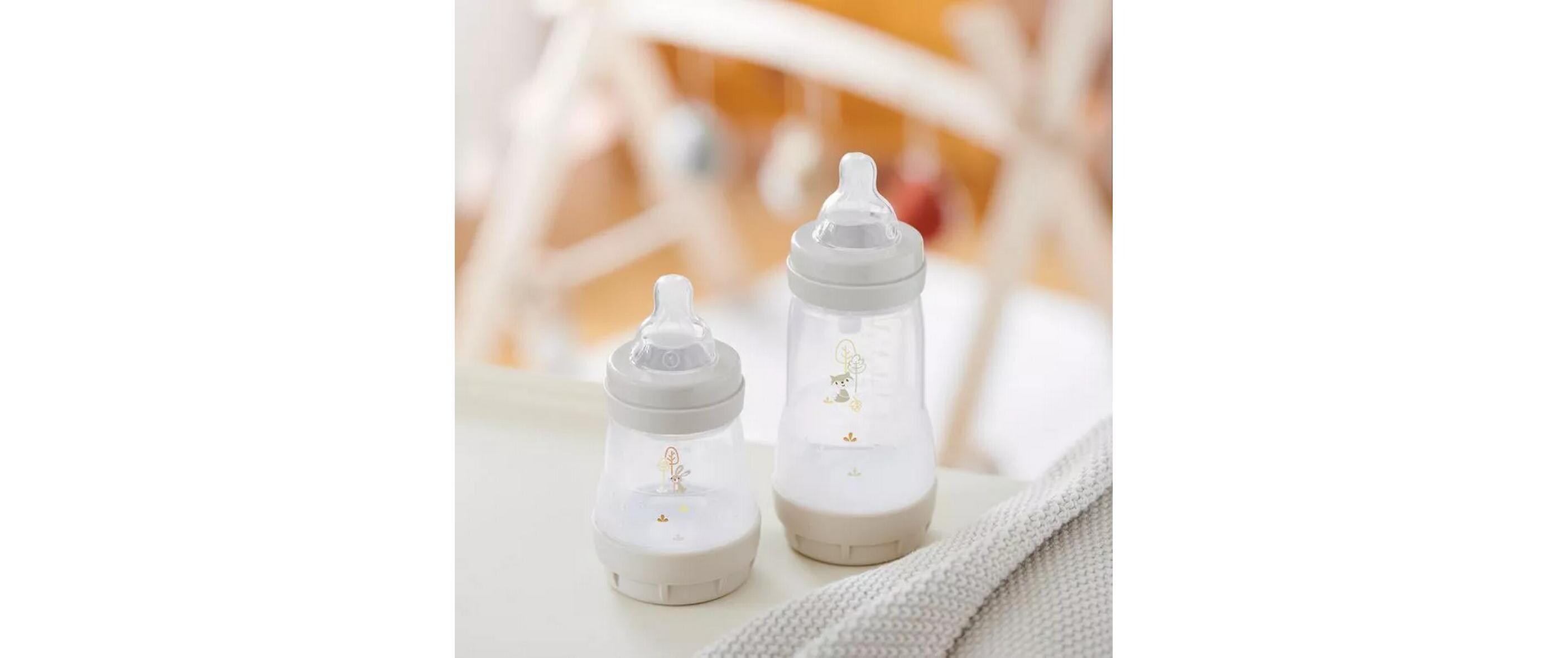 Kunststoffflasche Easy Start 2er Set Beige 260 mlAnti-Kolik-Flasche für Neugeborene