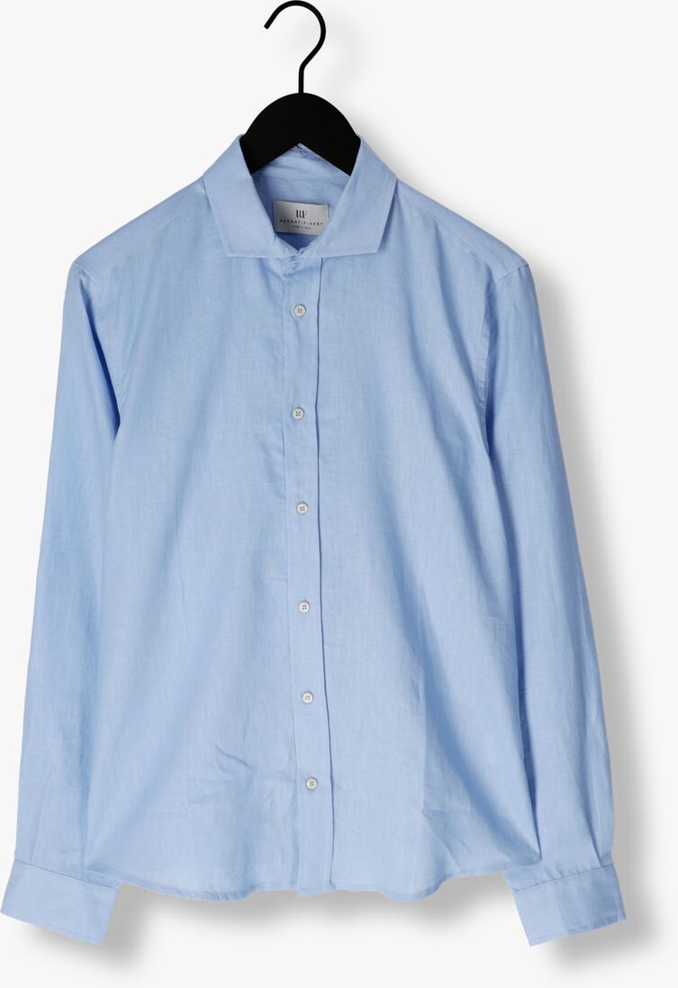 lichtblauwe resort finest blouses shirt 100% linen