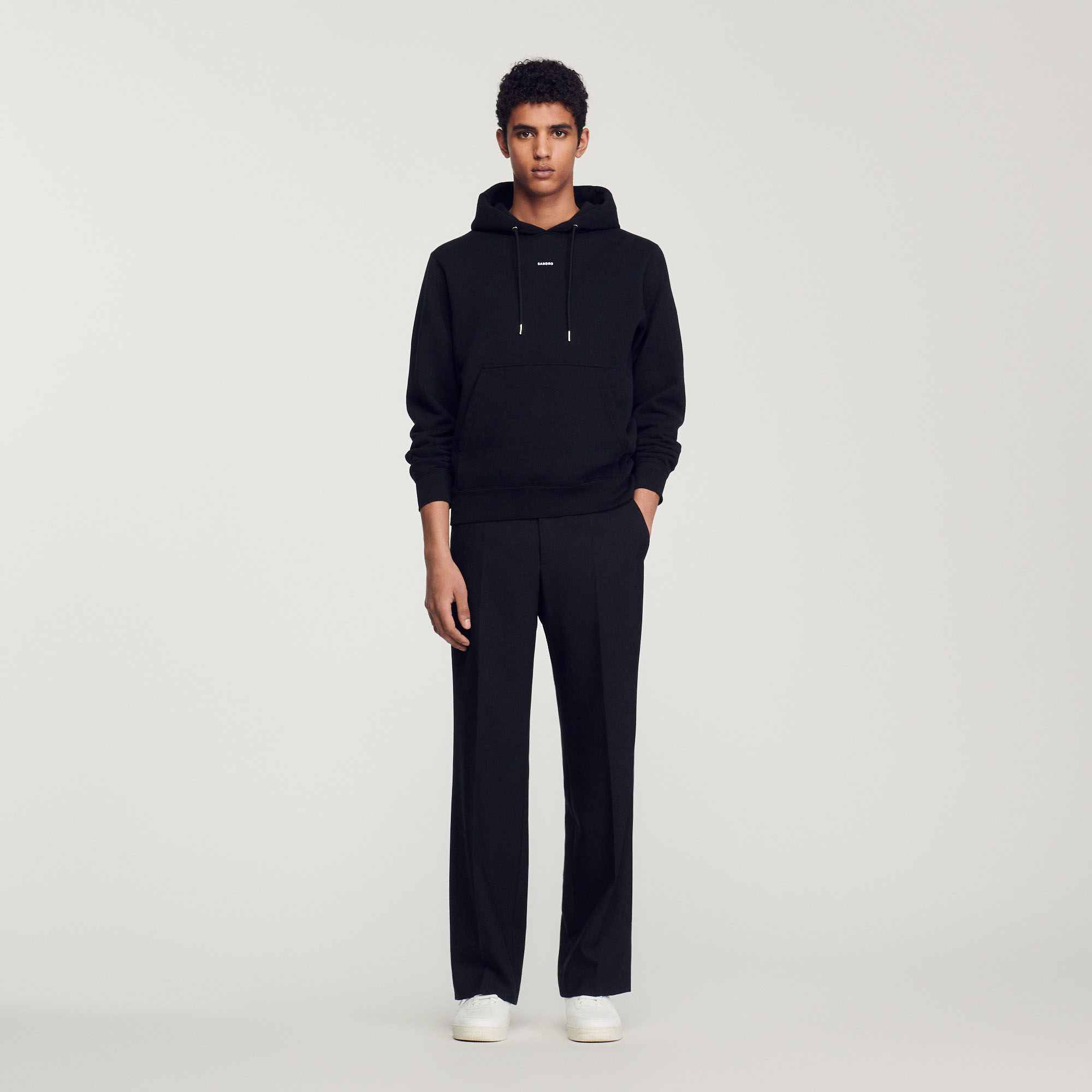 Hoodie Homme brode en coton biologique