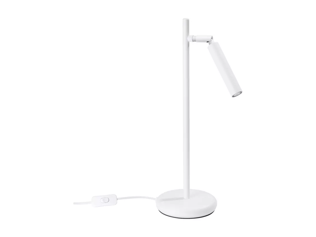 Lampe de bureau Pastelo moderne en acier - 1 sources lumineuses - L.14 x H.43 cm - blanc