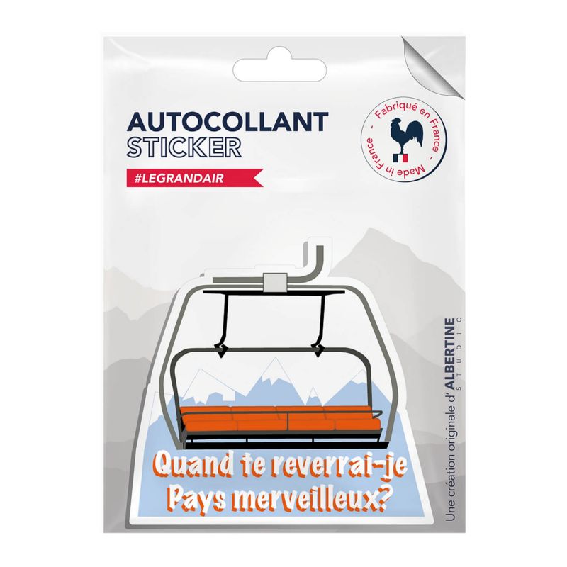Autocollant sticker Le grand air Quand te reverrais-je pays merveilleux