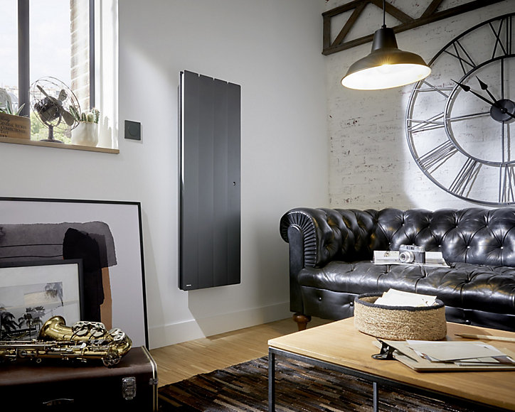 Radiateur électrique à inertie sèche Noirot Fontea Gris 1000 W Vertical