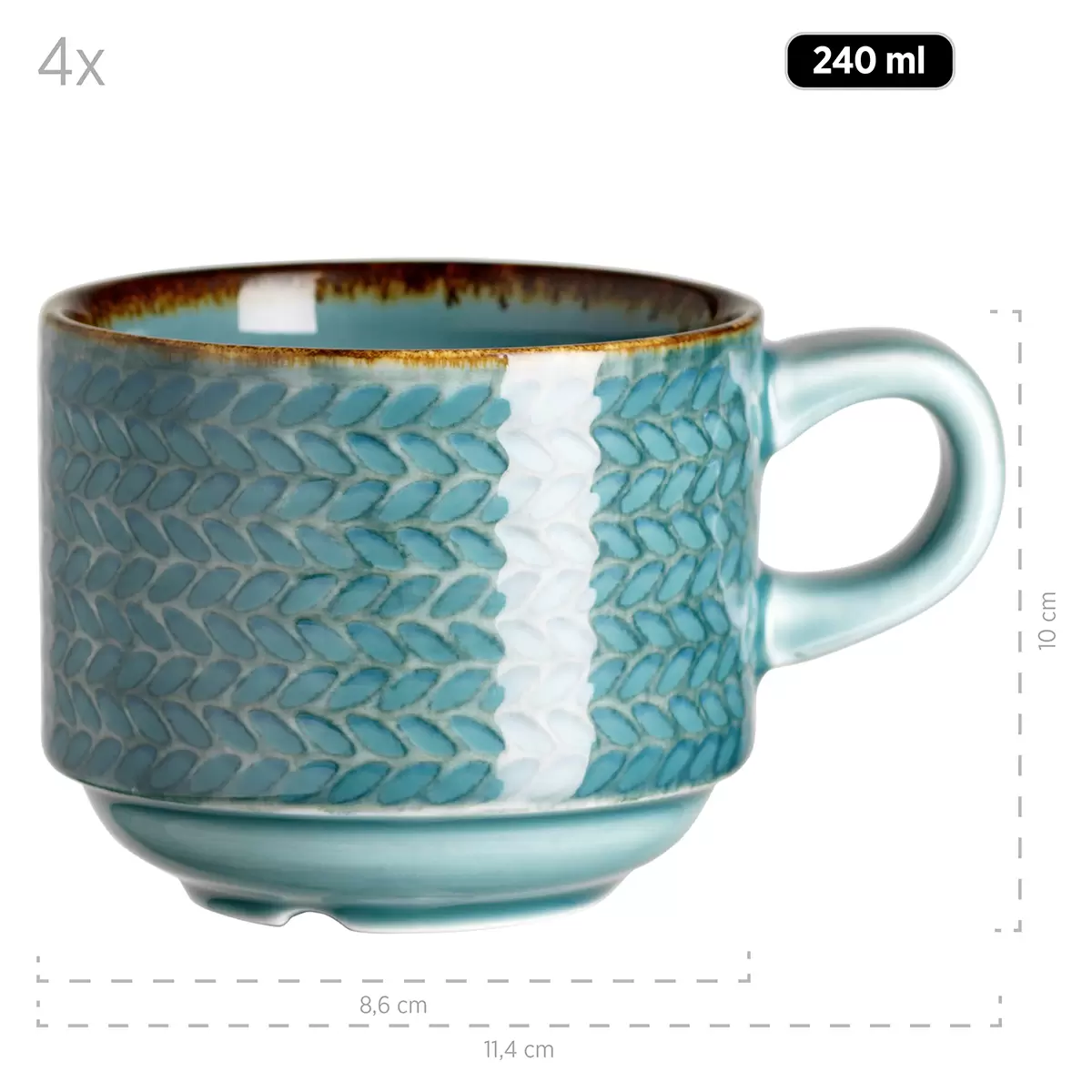 Kaffeeservice 9tlg. PROSPERO Blau