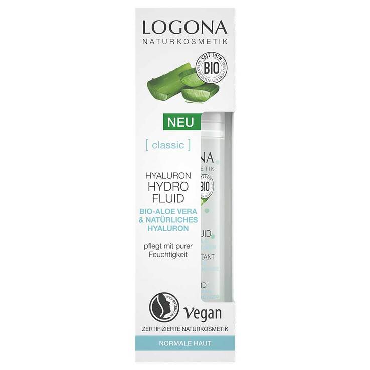 Logona Classic Hyaluron Hydro Fluid Bio-Aloe Vera & Hyaluron, 30 ml