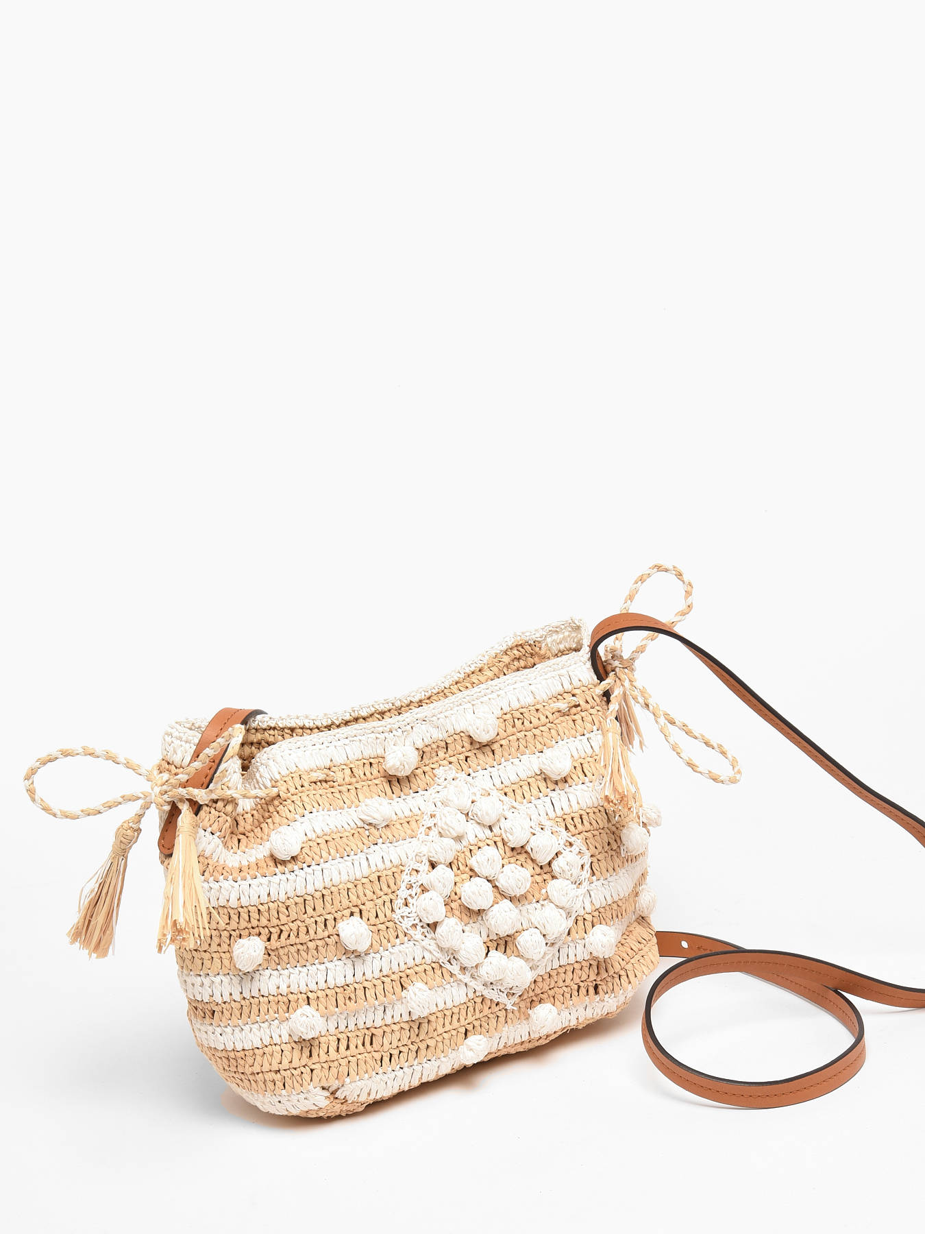 Sac bandoulire Raphia raye Raphia raye GERARD DAREL