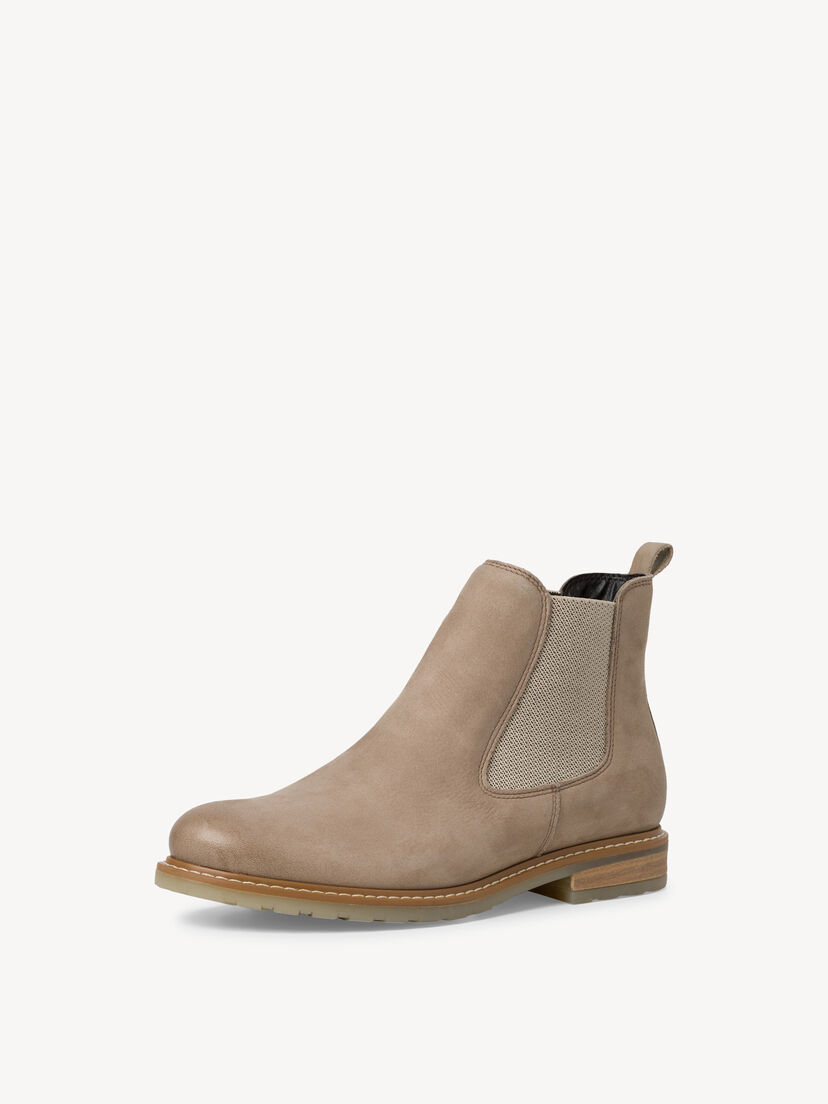 Leren Chelseaboot - beige