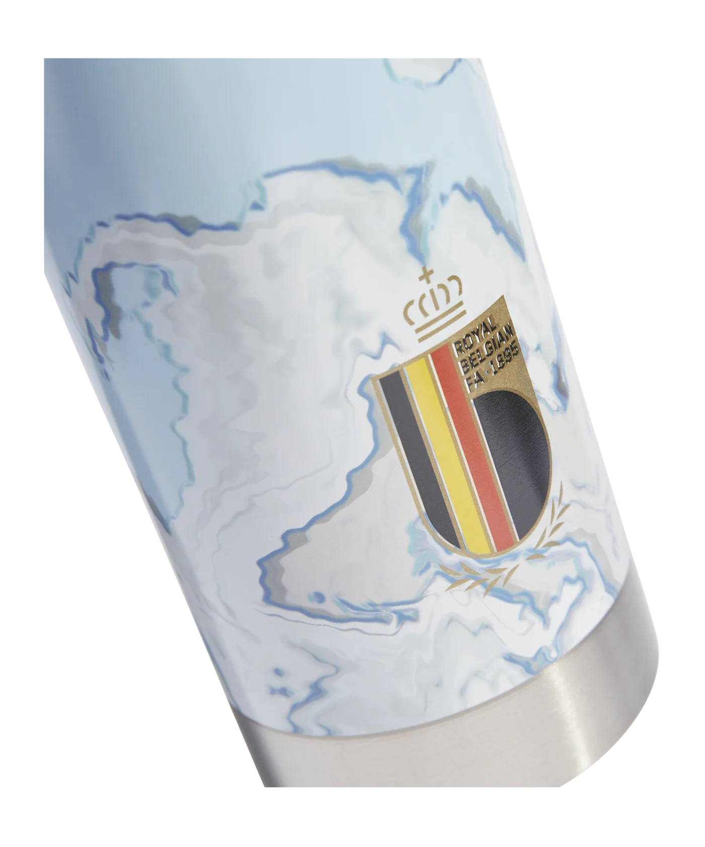adidas Belgien Trinkflasche Blau Weiss