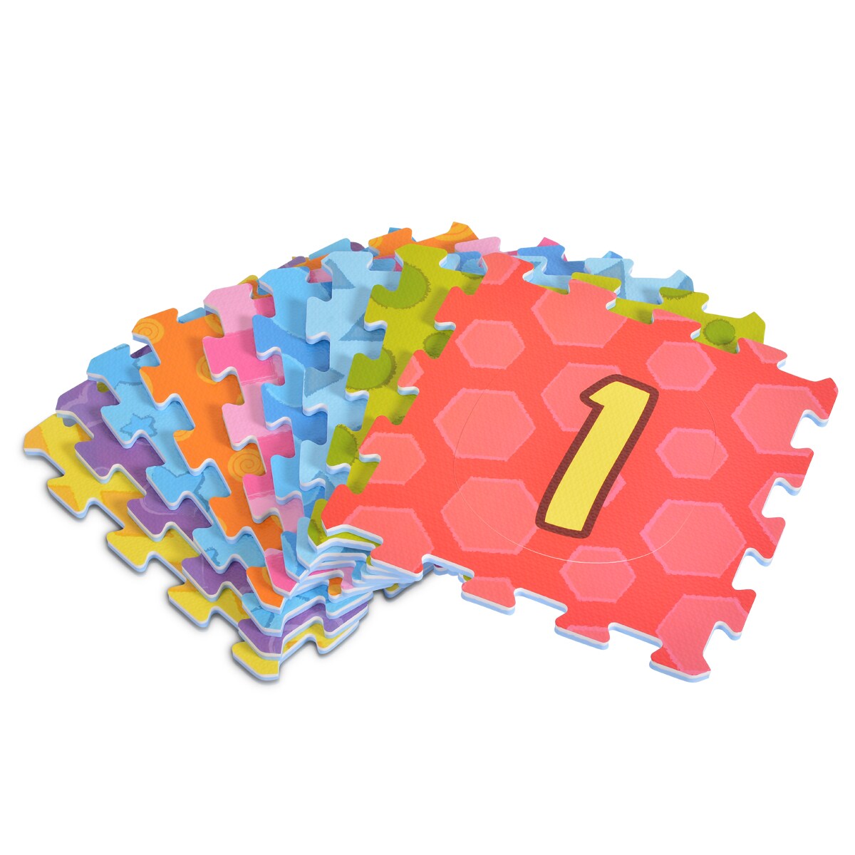 Moni 3020 Puzzlematte 9-teilig Zahlen Puzzleteppich Teilegröße 31 x 31 cm bunt