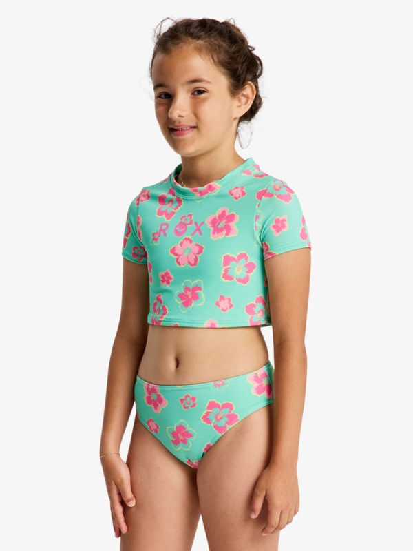 Tropicool Ensemble lycra à manches courtes Vert Filles 6-16 ans