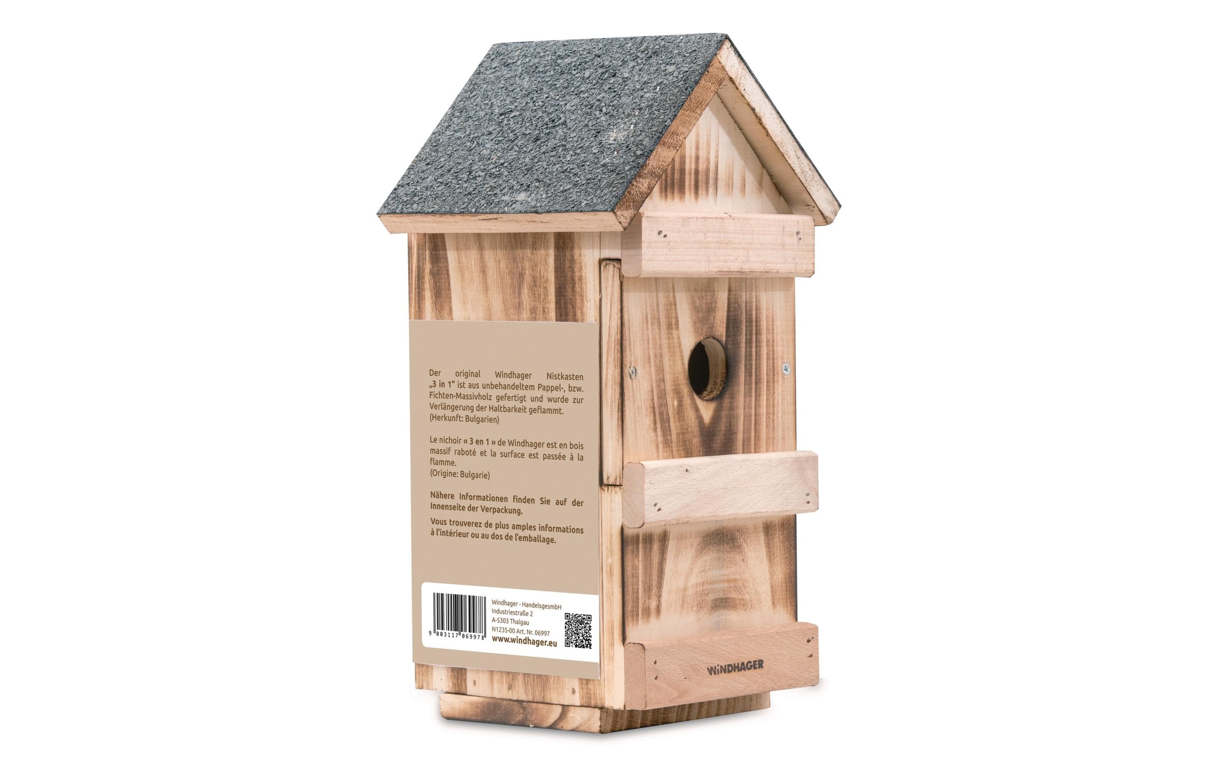 Windhager Nistkasten »3 in 1« Holzart: Fichte, Pappel (Bulgarien)