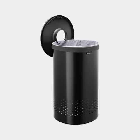 Wasbox, 60 liter, kunststof deksel - Matt Black