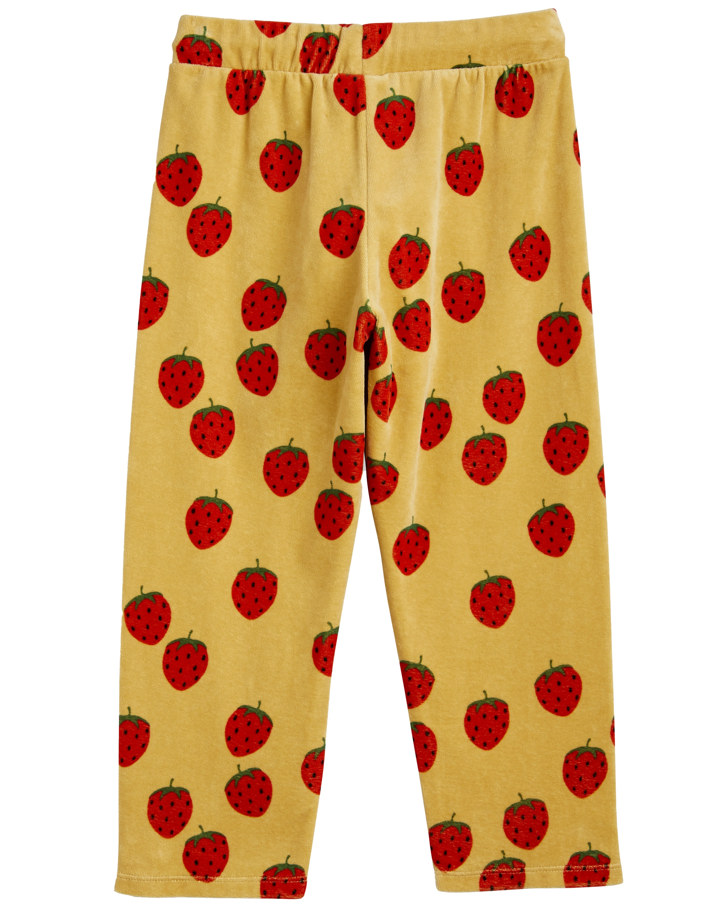 Stoffhose STRAWBERRIES VELOUR AOP in beige