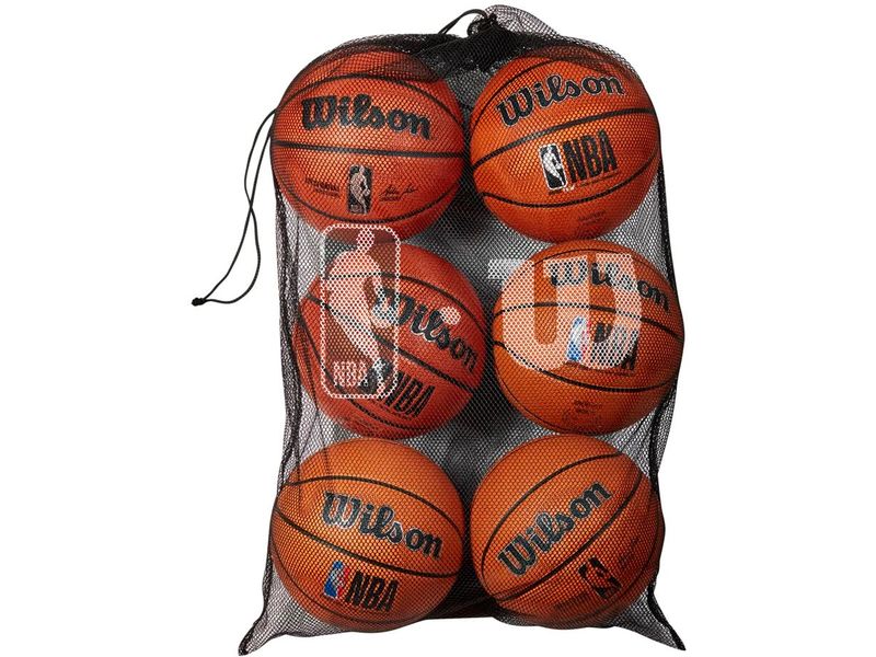 Wilson NBA 6 Ball Mesh Tragetasche Ball-Tragetasche aus Mesh