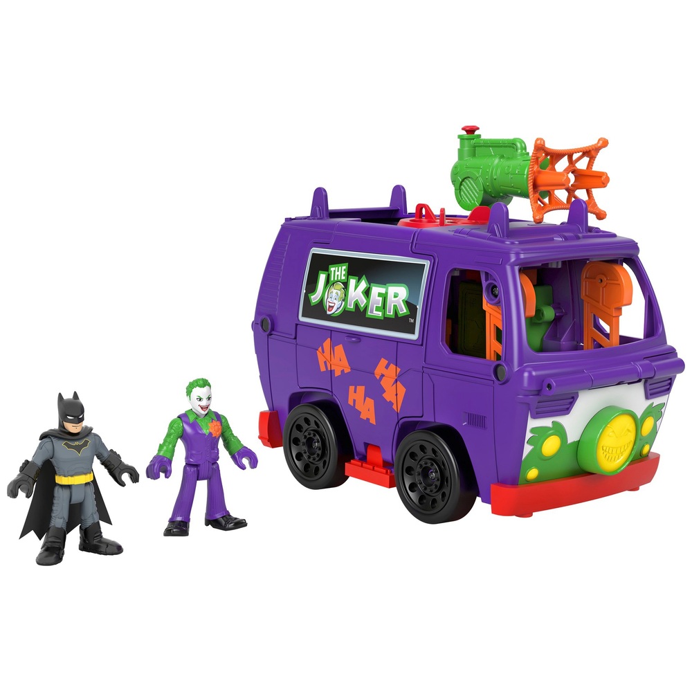 Imaginext DC Super Friends: Joker-Van-Hauptquartier mit Batman- und Joker-Figuren