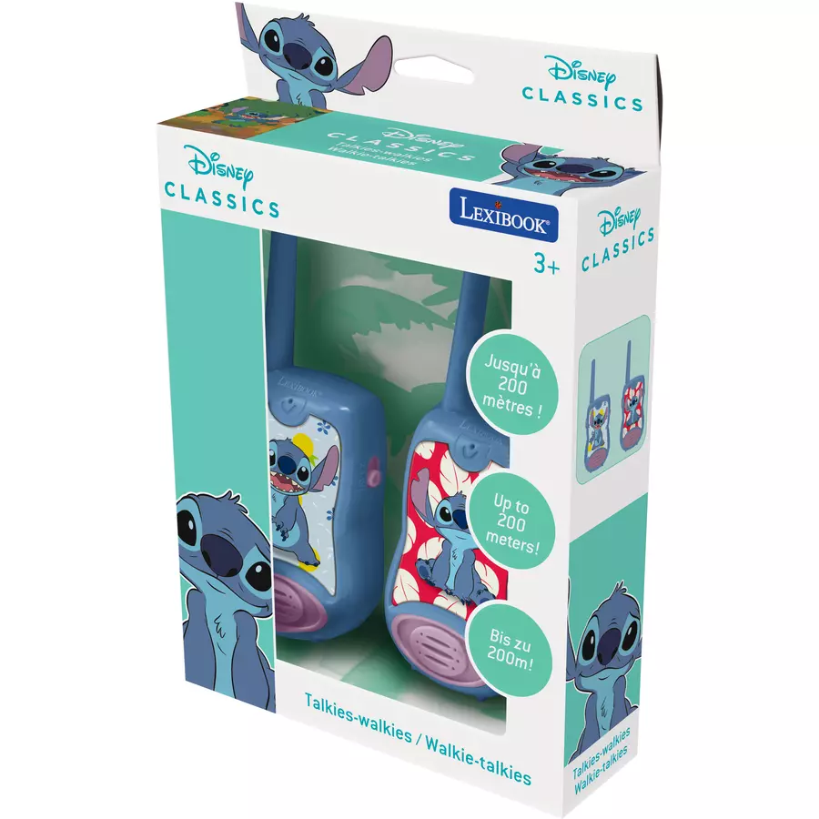 LEXIBOOK Stich 2 Walkie-Talkies 120m Reichweite mit Gürtelclip