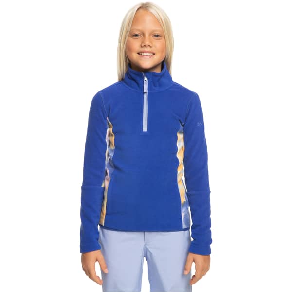 Sweat polaire ROXY SAYNA HALF ZIP GIRL OTLR BRIGHT WHITE PANSY PANSY RG