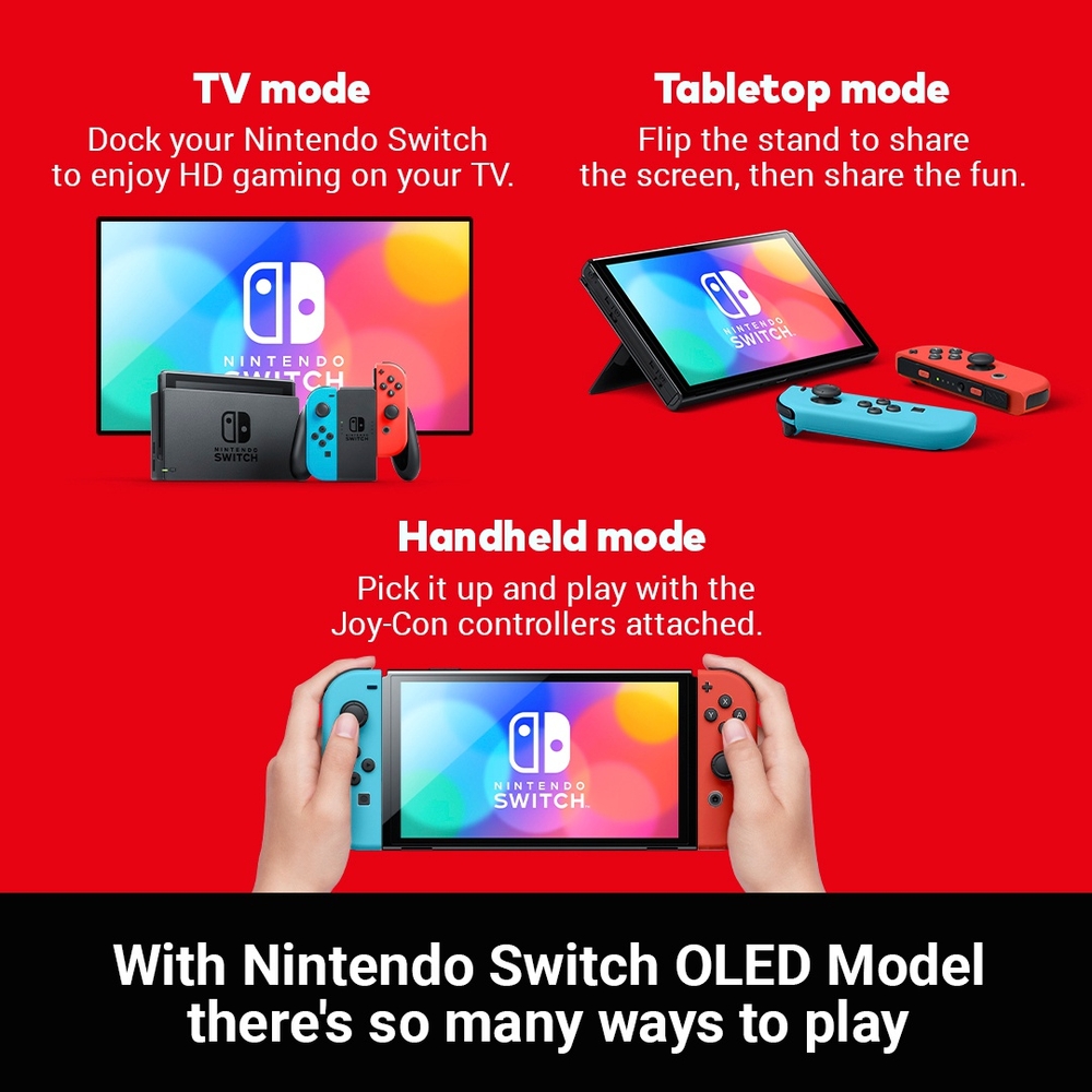 Nintendo Switch OLED Neonrot/Blau