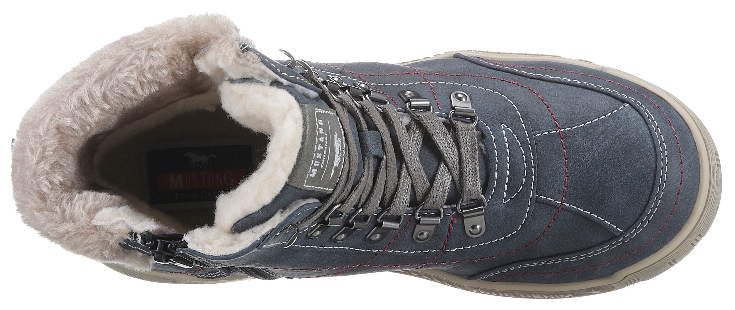 Mustang Shoes Winterboots  mit Kunstfellkragen in Weite G = weit