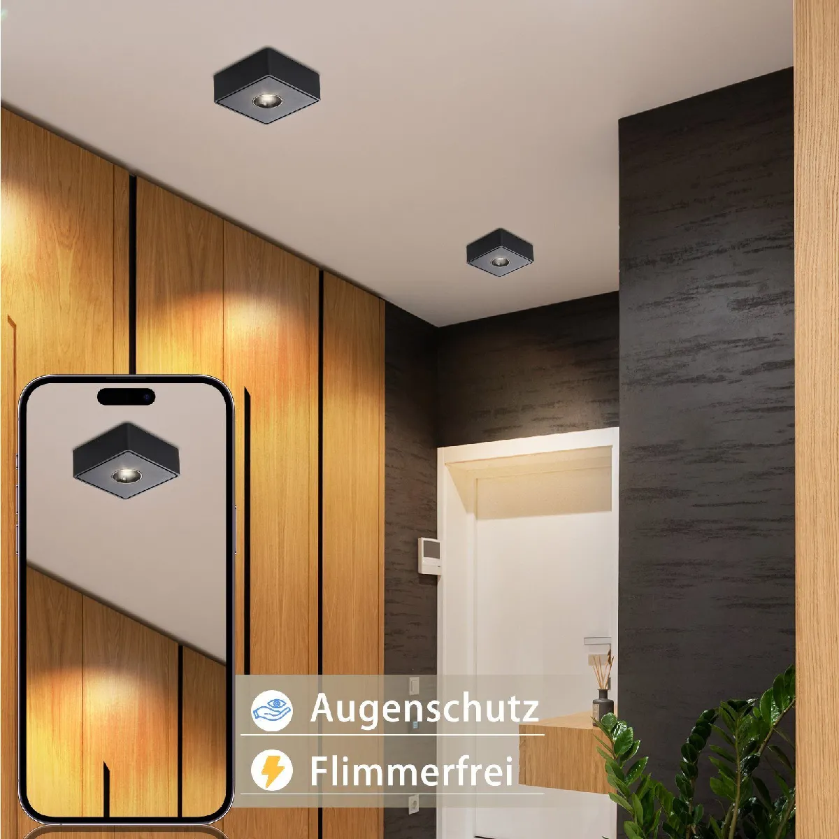 ZMH Lampe Pendant LED Blanc