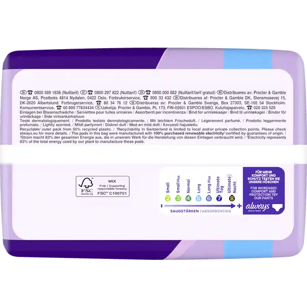 Discreet Inkontinenz Long Big Pack
