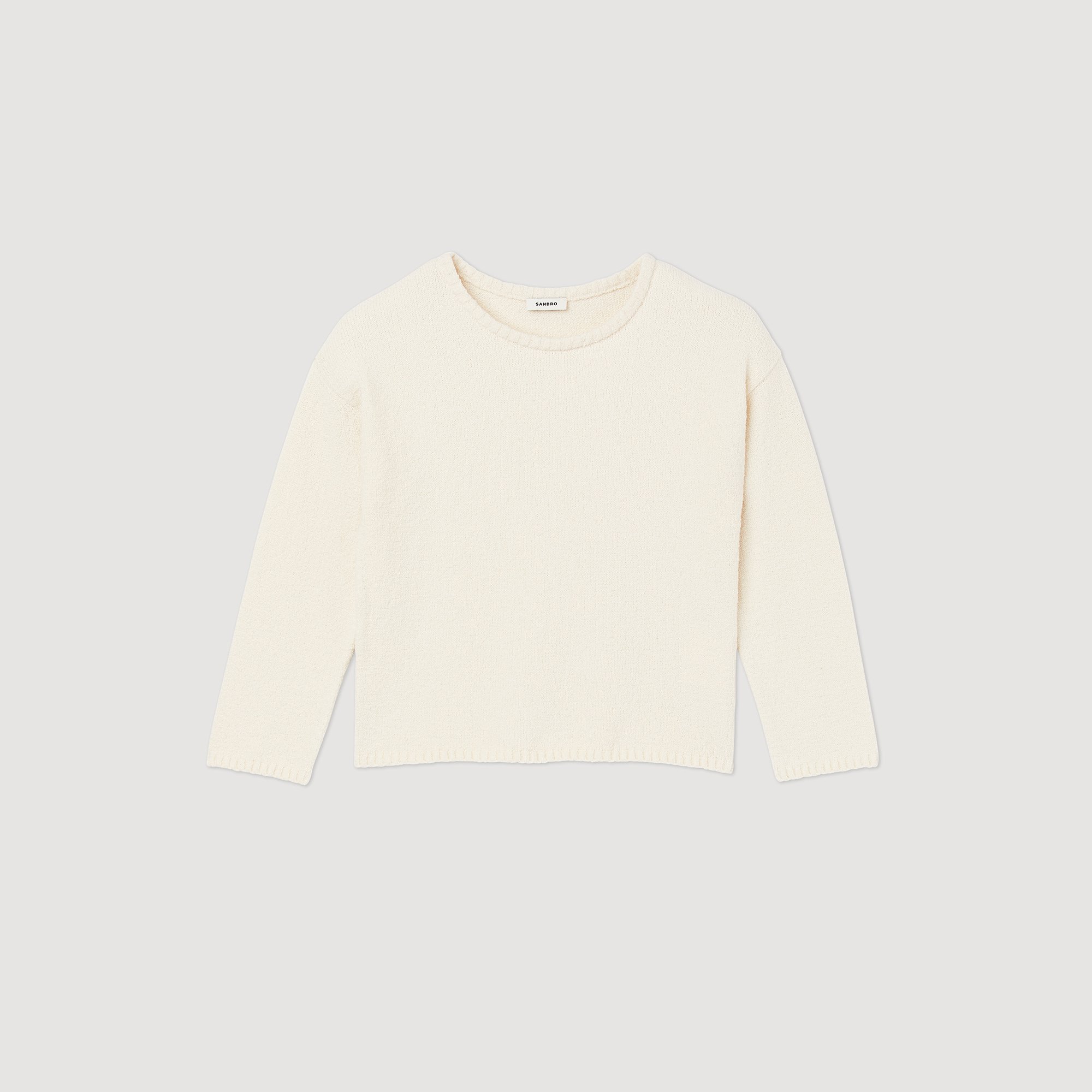 Pull en maille bouclee