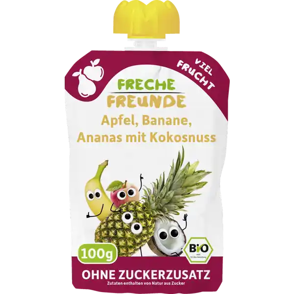 Bio Quetschie Apfel, Banane, Ananas & Kokosnuss