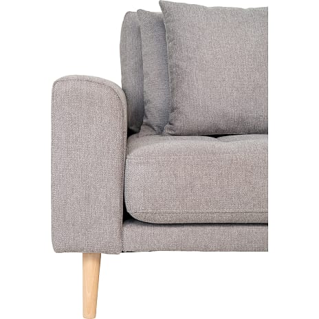 Lido sofa med højrevendt chaiselong - lysegrå