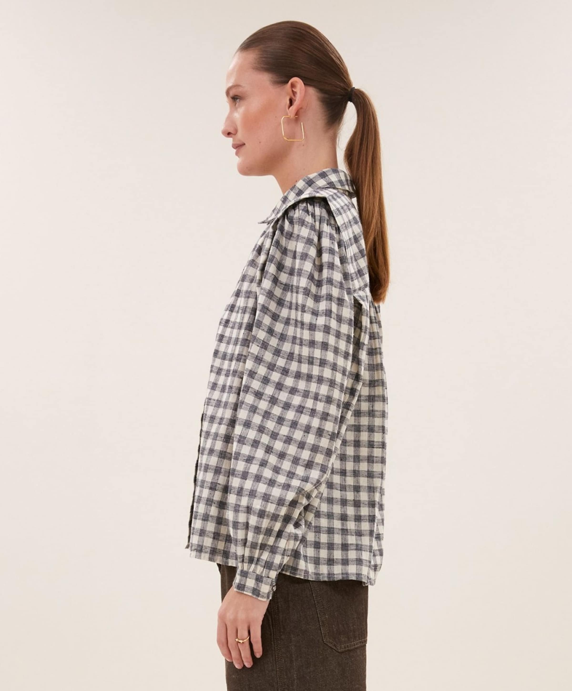 by-bar Dames blouse grijs