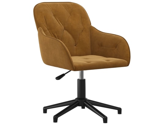 VIDAXL - Chaise de bureau Chaise pivotante de bureau marron velours