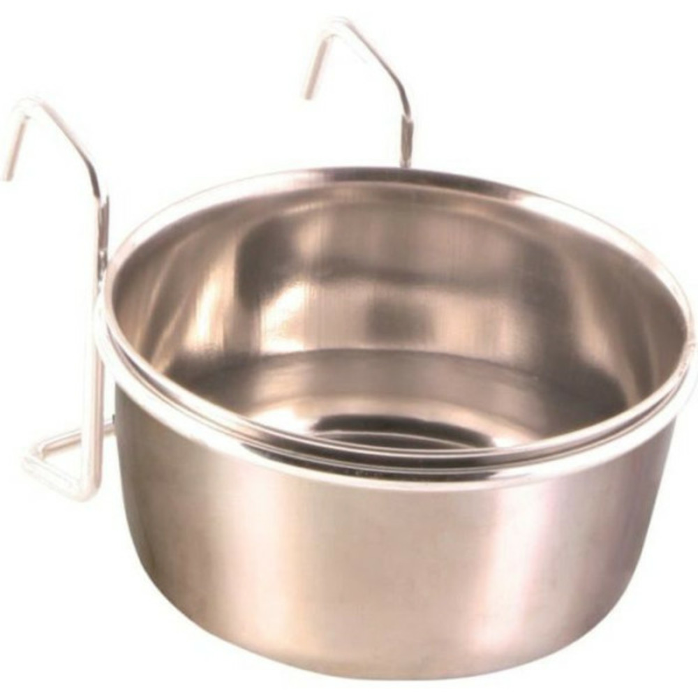 Ecuelle inox avec support - 300ml - ø9cm - pour perroquet et perruche