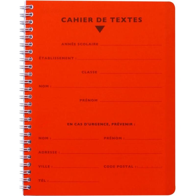 Textes reliure intégrale 8000 POLYPRO 17x22 cm 124 pages grands carreaux 90 g - Assortis