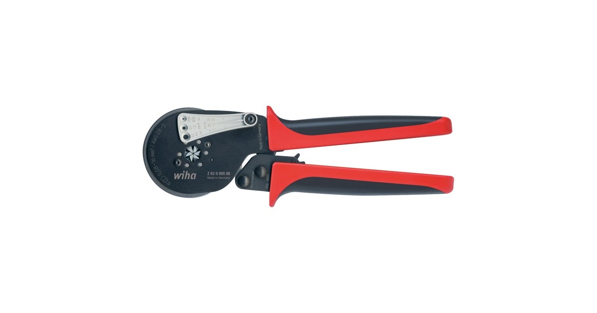 WihaKrimpgereedschap automatisch krimptang  (Zwart/rood)