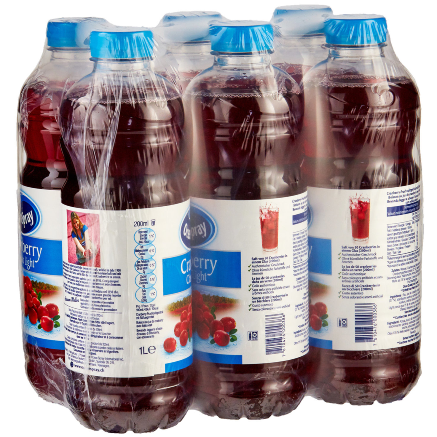 Ocean Spray Saft Cranberry light 6x1l
