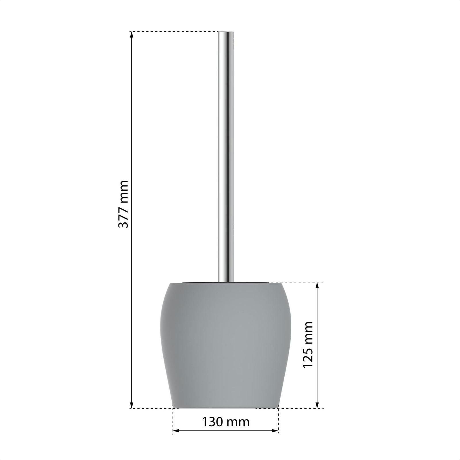 eisl WC-Bürstenhalter grau 12x38x12 cm