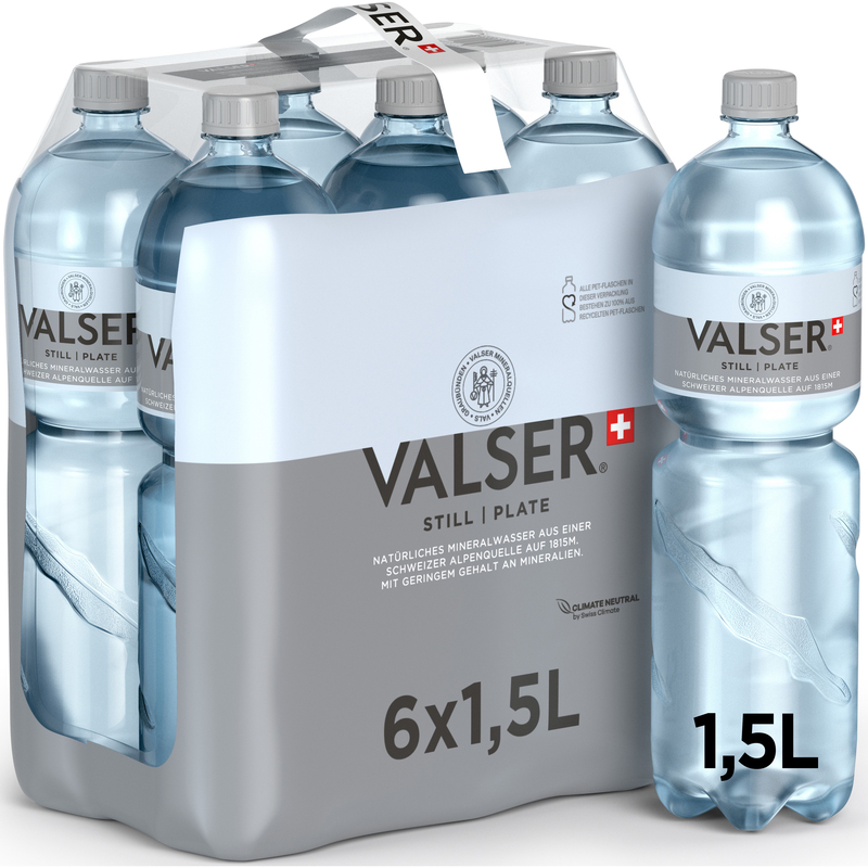 Valser Wasser Silence, ohne Kohlensäure, 150 cl, 6 Stück