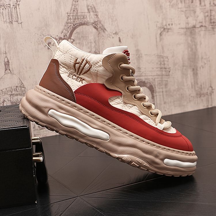 Mr Ozera - Veterschoenen met letters en platform