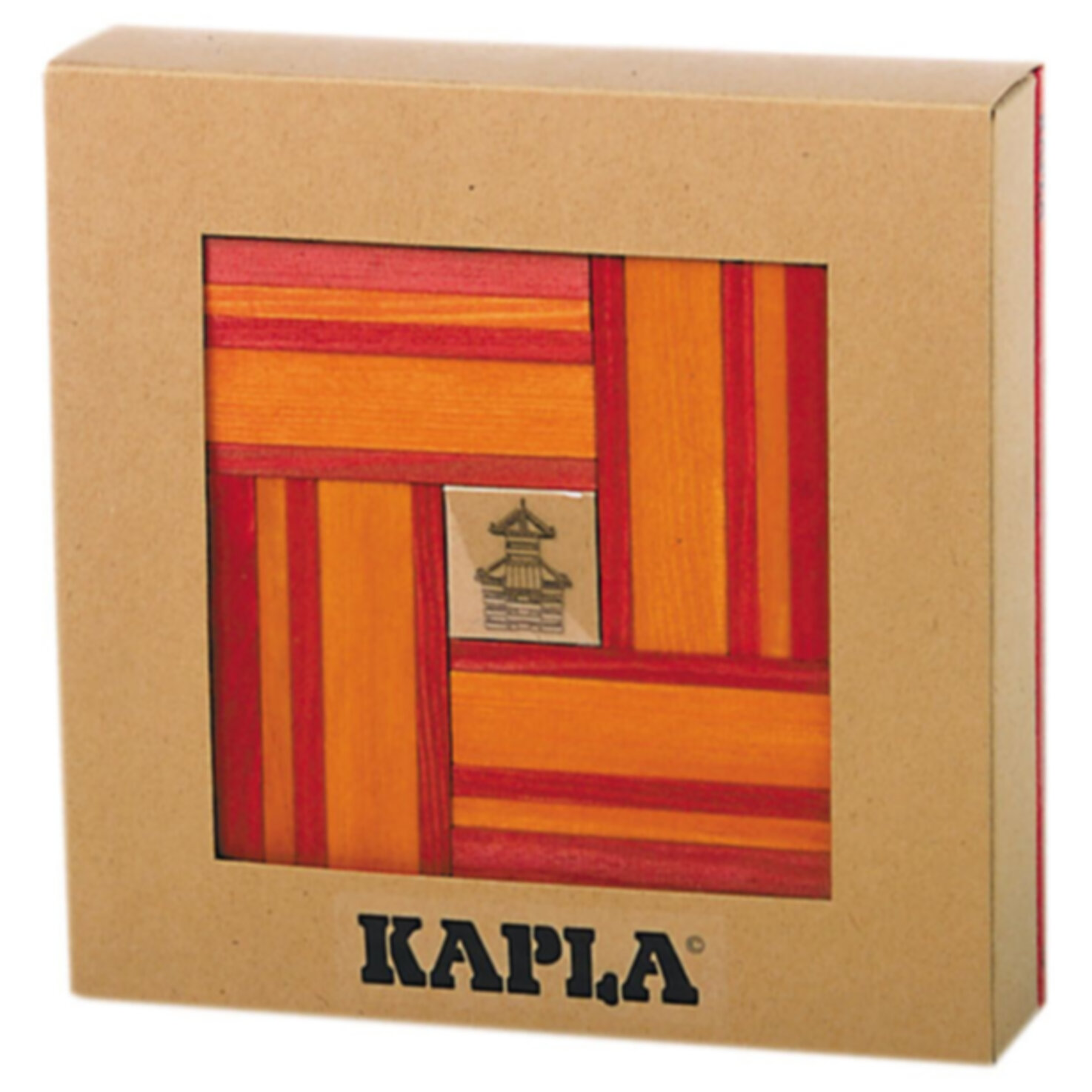 Kapla-Color 40 Holzplättchen rot & orange